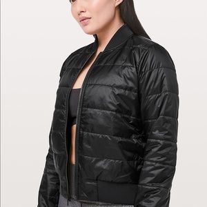 Lululemon Black Nonstop Reversible Bomber Jacket 6
